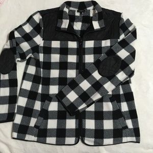 Talbots Buffalo Check Fleece Jacket
